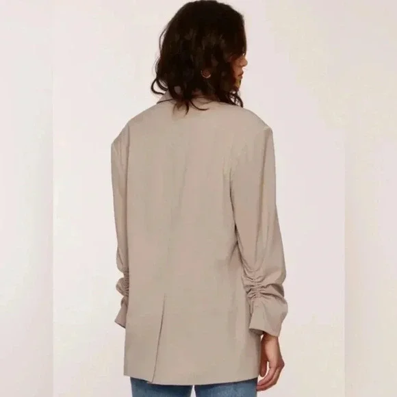 Heartloom Taupe Blazer with Button Detail - Picture 2 of 16